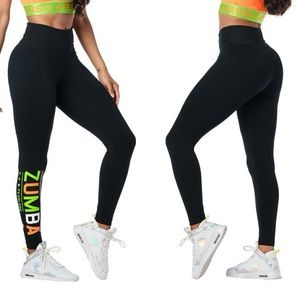 Zumba Now High Waisted Ankle Leggings - Bold Black